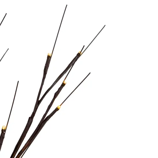 Northlight 4' LED Lighted Christmas Brown Birch Twig Tree Outdoor Decoration - Warm White LIghts {5}