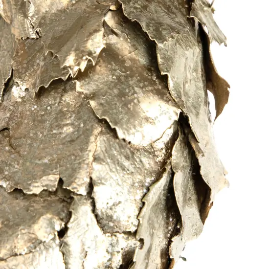 Northlight Gold Layered Leaves Christmas Wreath, 15.5-Inch, Unlit {6}