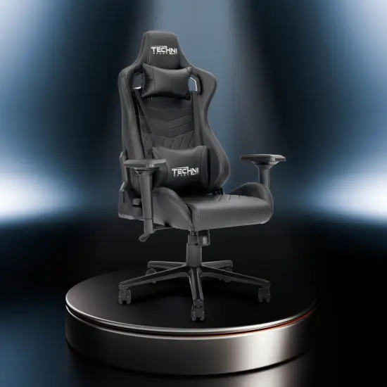 Techni Office Solutions 53" Vibrant Black Unique Techni Sports TS-83 Comfortable Gaming Chair {6}