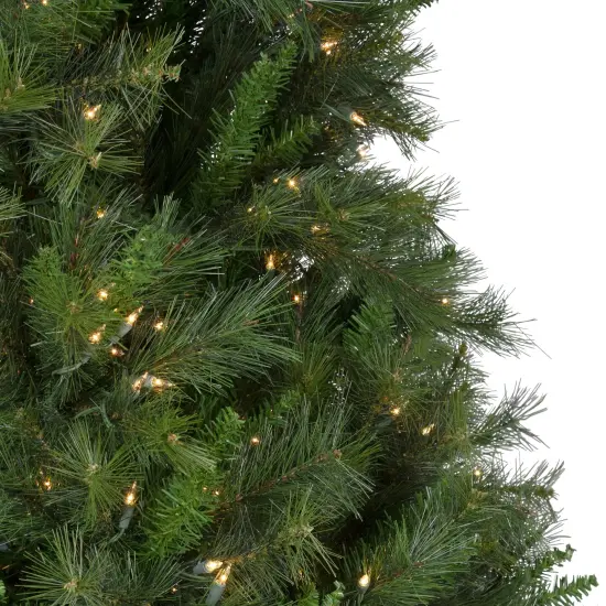 Northlight Pre-Lit Medium Canyon Pine Artificial Christmas Tree - 9' - Clear Lights Green {4}