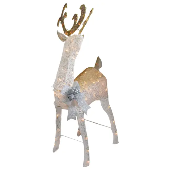 Northlight Lighted Standing Buck Outdoor Christmas Decoration - 48" - Warm White Lights {5}