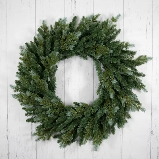 Northlight Real Touch™ Blue Spruce Artificial Christmas Wreath - 36" - Unlit Green {6}