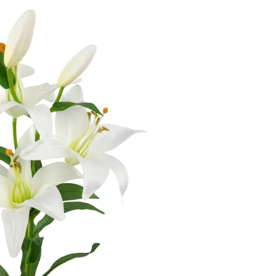 Allstate Garden Lily Artificial Floral Spray - 28" - White {6}