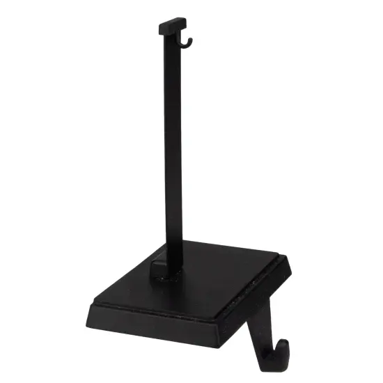 Northlight Christmas Stocking Holder with Ornament Hanger - 6.75" - Matte Black {5}