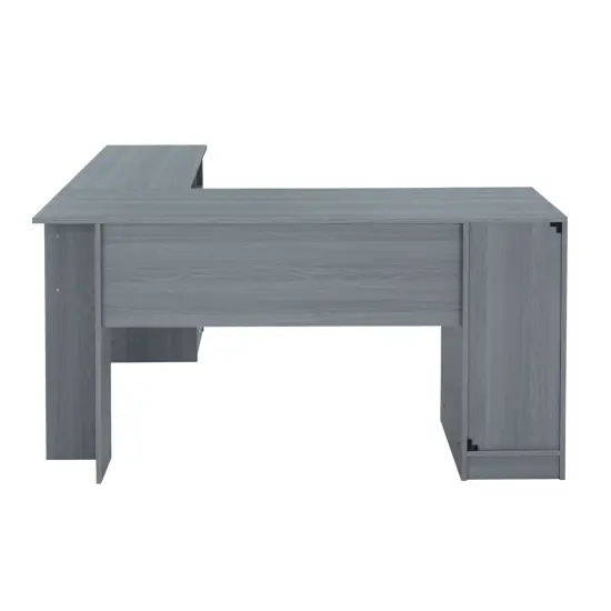 Techni Office Solutions 59.5" Gray Durable L-Shaped Computer Desk {5}