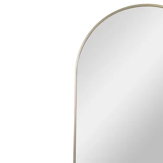Northlight 36" Gold Framed Modern Arched Wall Mirror {4}