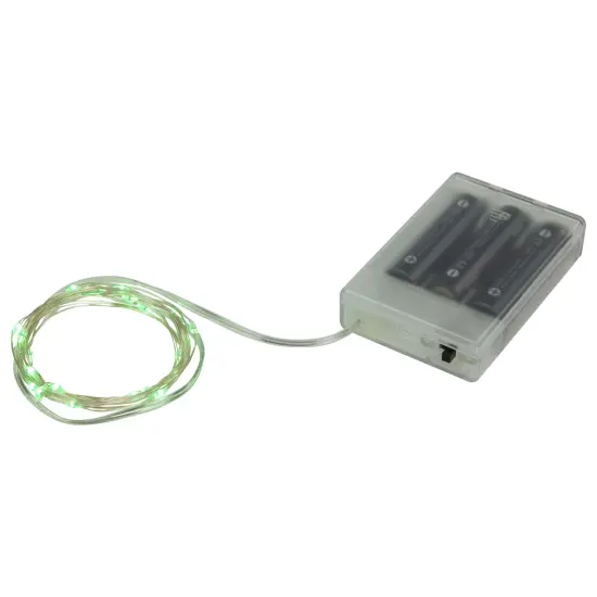 Northlight LED Micro Fairy Christmas Lights - Green - 6ft Copper Wire - 20ct {7}