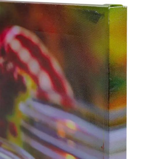 Northlight LED Lighted Fall Candle and Berries Canvas Wall Art 23.5" x 15.75" Brown {5}