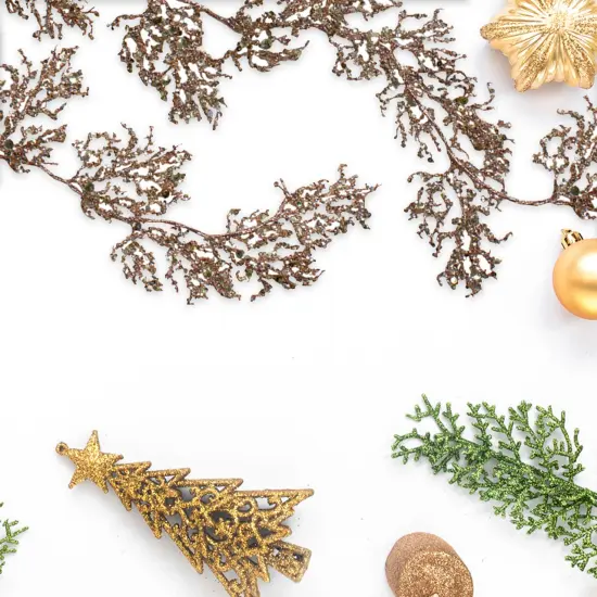 Northlight Artificial Christmas Twig Branch Garland - 6' - Rose Gold - Unlit {4}