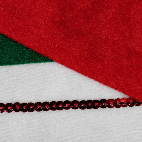 Northlight 18" Red and Green Velvet Sequin Stripe Christmas Stocking {7}