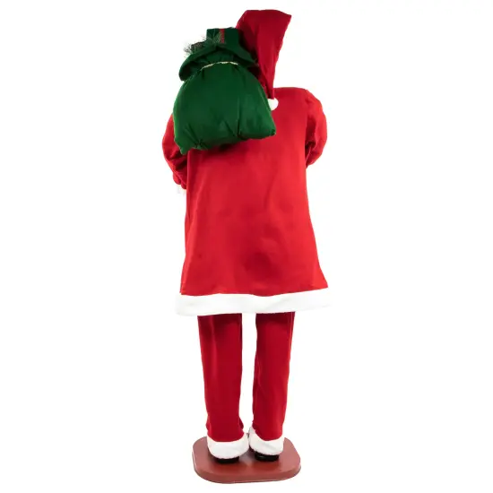 Northlight 72" Country Santa Claus Standing Christmas Figure Red {5}