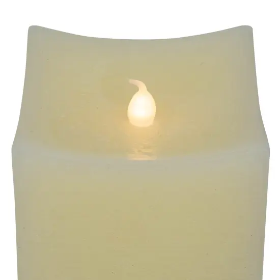 Northlight LED Flickering Flameless Wax Rectangular Candles - 8" - Cream - Set of 2 Ivory {7}