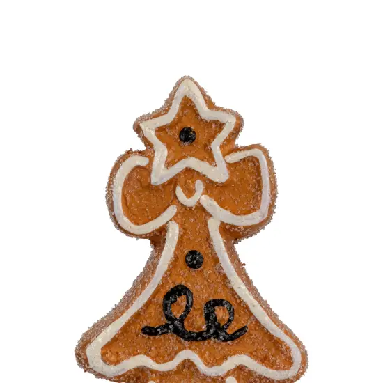 Northlight 6.25" Frosted Gingerbread Christmas Tree Figurine Brown {7}