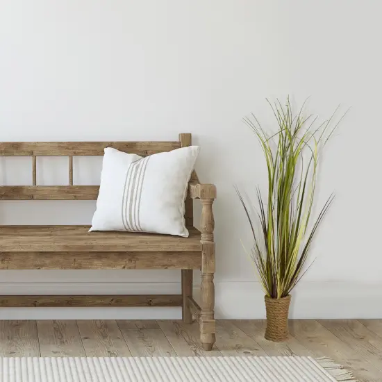 Northlight 34" Artificial Long Grass Plant in Twisted RopePot Yellow {6}