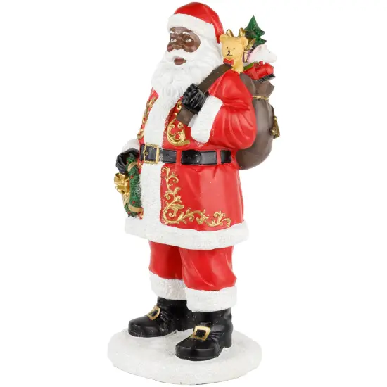 Northlight African American Santa Claus Christmas Figure - 14" Red {5}