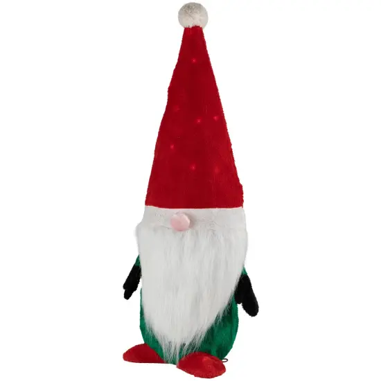 Northlight Lighted Christmas Gnome Yard Decoration - 35" - Clear Lights - Red and Green White {5}