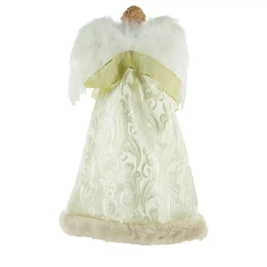 Northlight 18" Lighted White and Gold Angel in a Dress Christmas Tree Topper - Warm White Lights {4}
