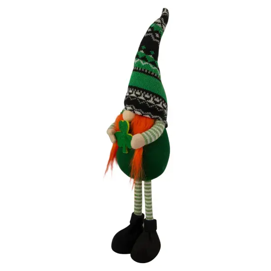 Northlight 19" Green and Black Leprechaun Girl Gnome Standing St Patrick's Day Figure {5}