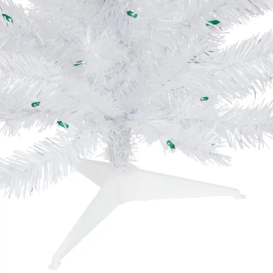 Northlight 3' Pre-Lit Medium White Pine Artificial Christmas Tree - Green Lights {7}