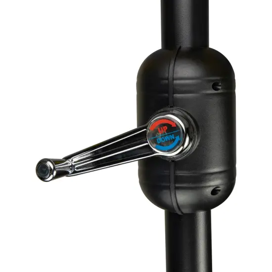 Northlight 15' Outdoor Patio Market Umbrella with Hand Crank, Black {6}