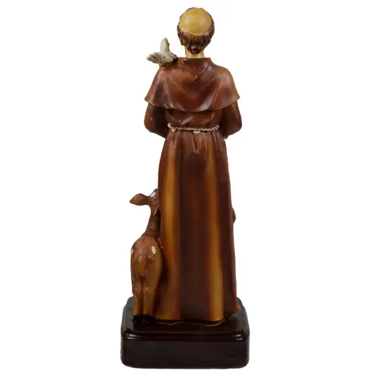Northlight 9.5" St Francis of Assisi Polyresin Tabletop Figurine Brown {6}