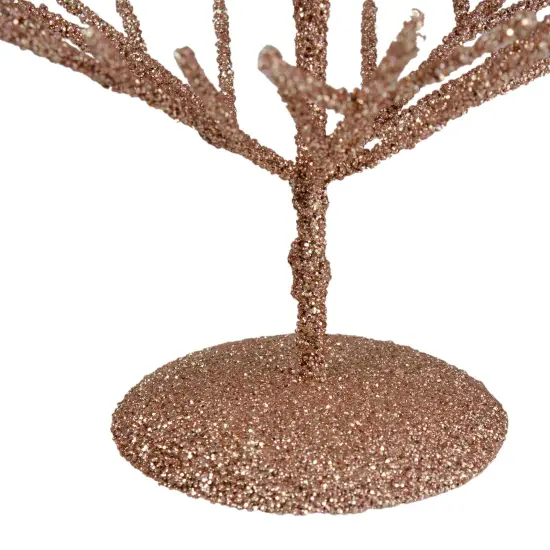 Northlight Artificial Glittered Twig Christmas Tree - 18" - Rose Gold - Unlit {5}