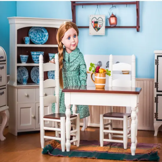 The Queen's Treasures 18 Inch Doll 29 Piece Farmhouse Style Dining Room Set {4}