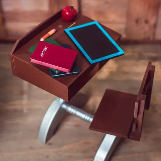 The Queen's Treasures 18 Inch Doll 1940&rsquo;s Wood School Desk and Accessories {7}