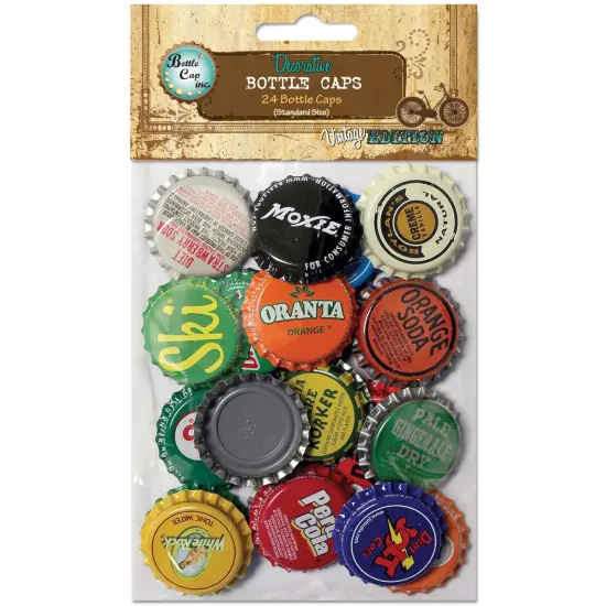BCI Crafts Decorative Standard Bottle Caps 24/Pkg-Vintage Edition {1}