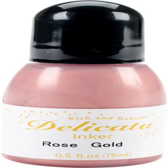 Delicata Pigment Ink Refill .5oz-Rose Gold {1}