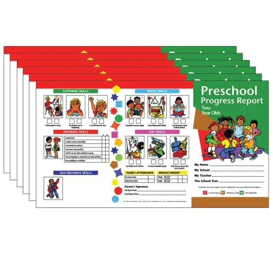 Preschool Progress Report, Two Year Olds, 10 Per Pack, 6 Packs {1}