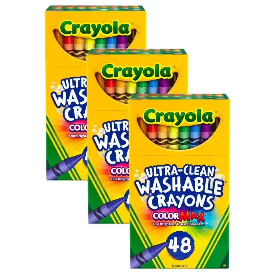 Ultra-Clean Washable Crayons, Regular Size, 48 Per Pack, 3 Packs {1}