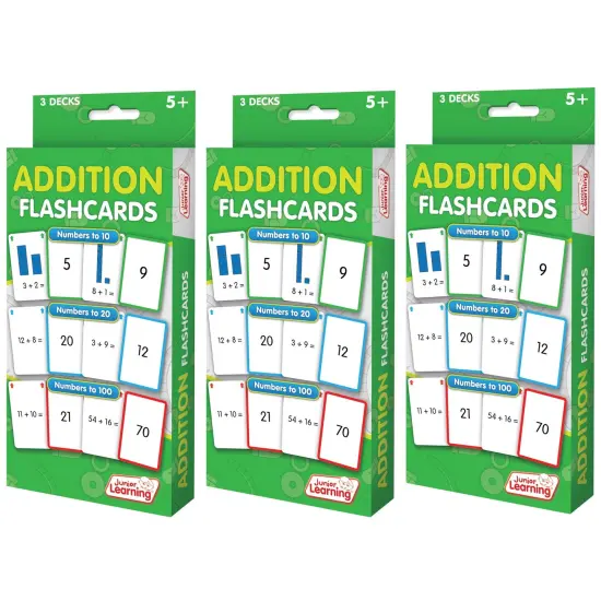 Addition Flashcards, 3 Sets Per Pack, 3 Packs {1}