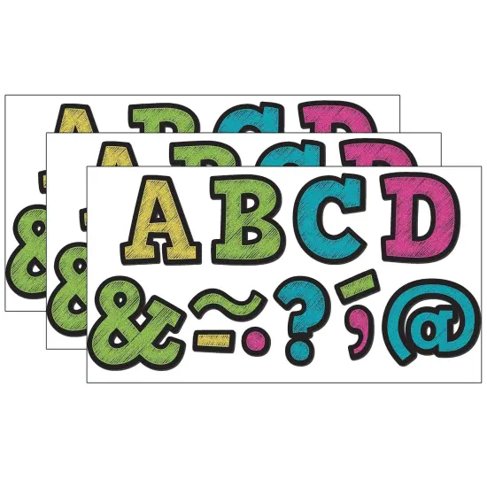 Chalkboard Brights Bold Block 2" Magnetic Letters, 70 Pieces Per Pack, 3 Packs {1}