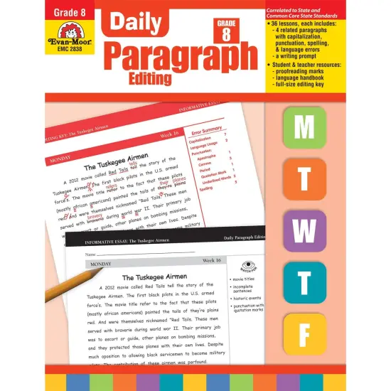 Daily Paragraph Editing Book, Grade 8 {1}