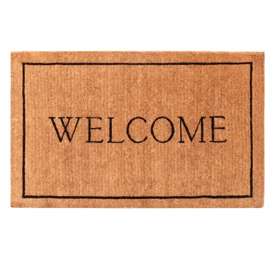 Welcome Border 100% Coir Doormat {3}