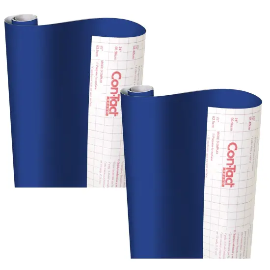 Creative Covering&trade; Adhesive Covering, Royal Blue, 18" x 16 ft, Pack of 2 {1}