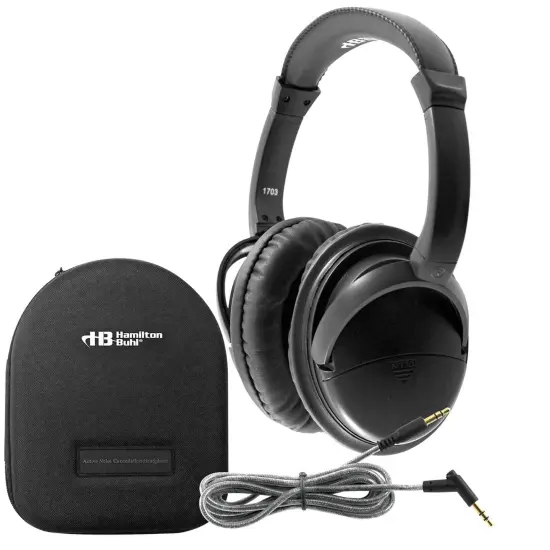 Deluxe Active Noise-Cancelling Headphones with Case {1}