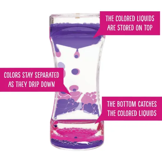 Liquid Motion Bubbler, Purple & Pink, Pack of 6 {4}