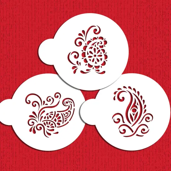Silk Paisley Cookie Stencil Set | C802 by Designer Stencils | Cookie Decorating Tools | {1}