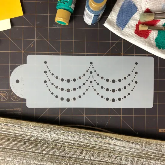 Ella's Pearls Cake Stencil | C839 by Designer Stencils | Stencils for Royal Icing, Airbrush, Dusting Powder | {4}