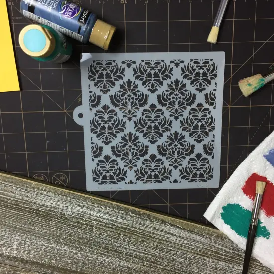 Damask Miniprint Cake Stencil | C807 by Designer Stencils | Cake Decorating Tools | {4}