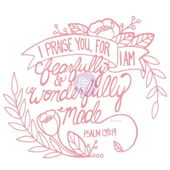 Prima Marketing Inc Creating In Faith: Rub-On 7" Rose Gold Perfect Love 655350980566 {1}