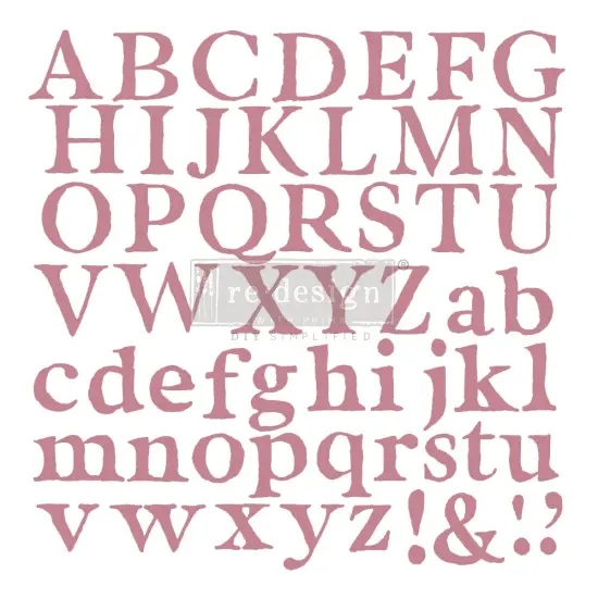 Redesign Decor Clear-Cling Stamps - Alpha 12"x12" {1}