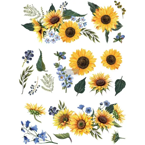 Redesign Decor Transfers Sunflower Fields 25.1"x32" 655350644840 {1}