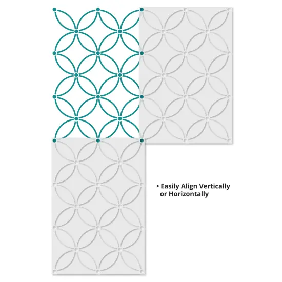 Contemporary Circles Wall Stencil | 3693 by Designer Stencils | Pattern Stencils | Reusable Stencils for Painting | Safe & Reusable Template for Wall Decor | Try This Stencil Instead of a Wallpaper | Easy to Use & Clean Art Stencil Pattern {4}
