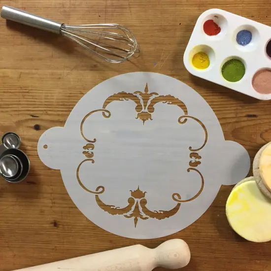 Luciana: Italian Martha Stewart Weddings Series Cake Stencil | C833 by Designer Stencils | Cake Decorating Tools | Baking Stencils for Royal Icing, Airbrush, Dusting Powder | Reusable Plastic Food Grade Stencil for Cakes | Easy to Use & Clean Stencil {4}