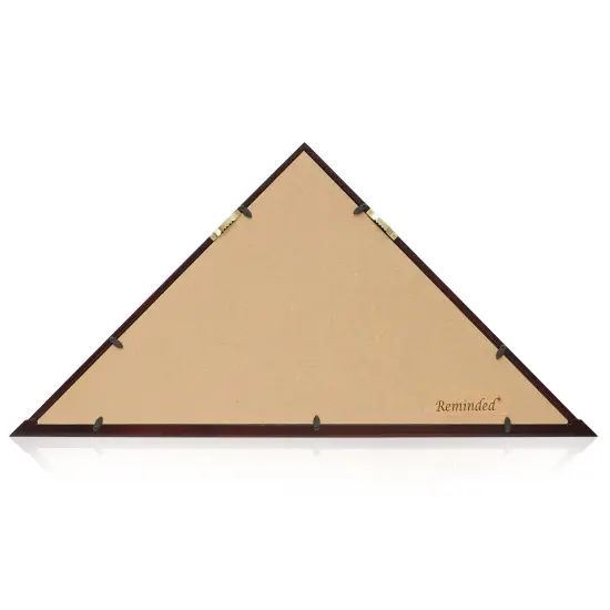 Reminded Military Memorial American Flag Display Case, Solid Wood Mahogany Finish {5}