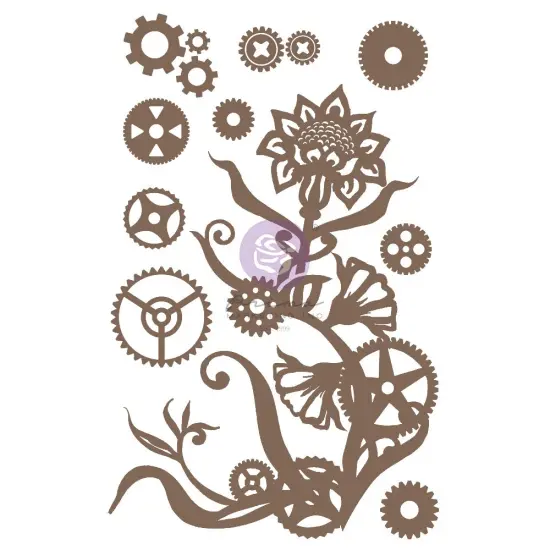 Prima Marketing Inc Finnabair Decorative Chipboard - Steampunk Flowers - 13 Pcs 655350968892 {1}
