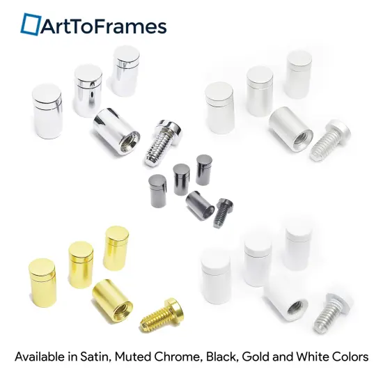 ArtToFrames 18x24 inches Floating Acrylic Frame (Full Frame is 22x28) with Choice of Chrome, Gold, Satin, White or Black Standoff Hardware {7}